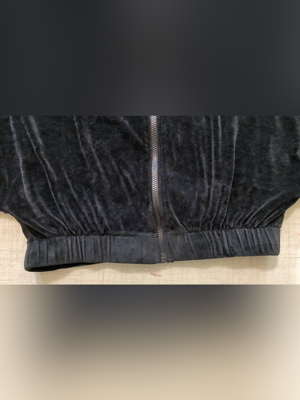 eye candy Black Velour Bomber Hoodie Jacket - Picture 7 of 11